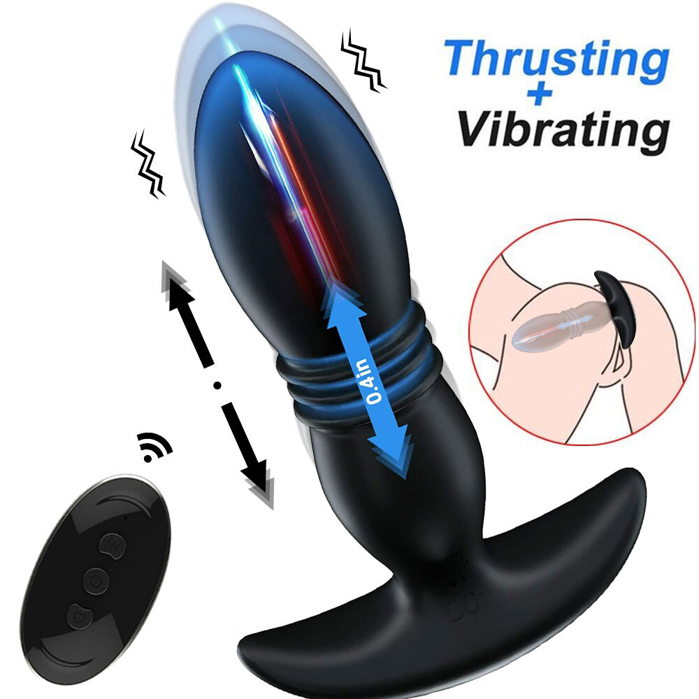 Powerful Flapping Prostate Massager Motor Telescopic Vibrators Remote Control US