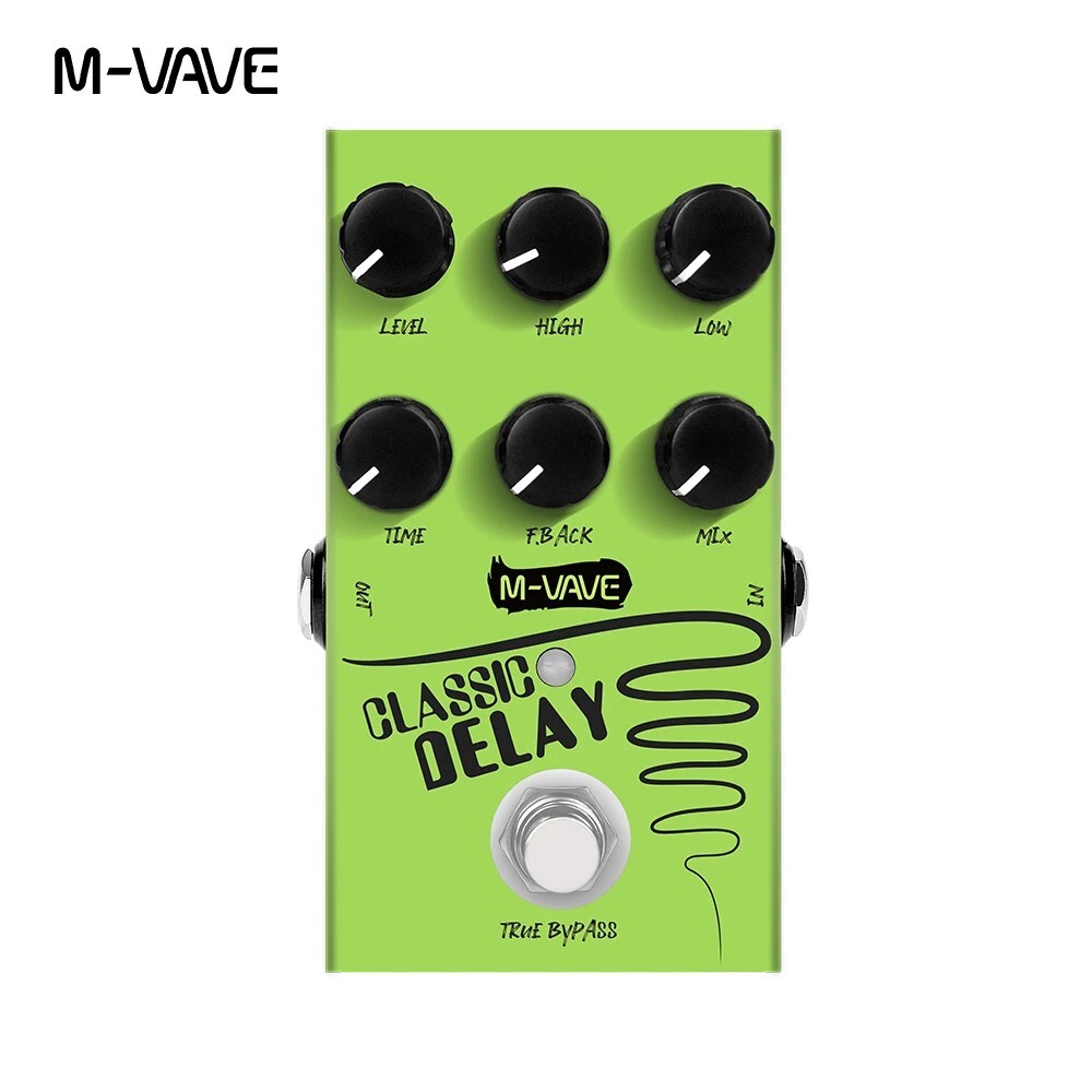 M-vave Classic Delay Effect Pedal True Bypass Delay Time Guitar Effects Pedal