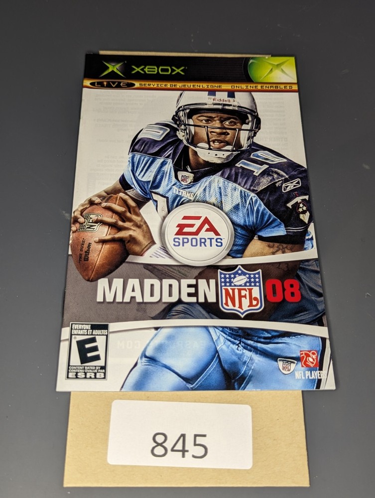 Madden NFL 08 Xbox **MANUAL ONLY**