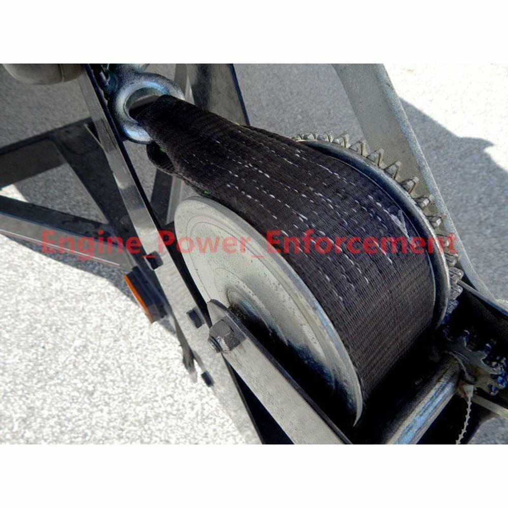 HEAVY DUTY BOAT TRAILER TOW REPLACEMENT WINCH STRAP ROPE 2" x20' WITH SNAP HOOK