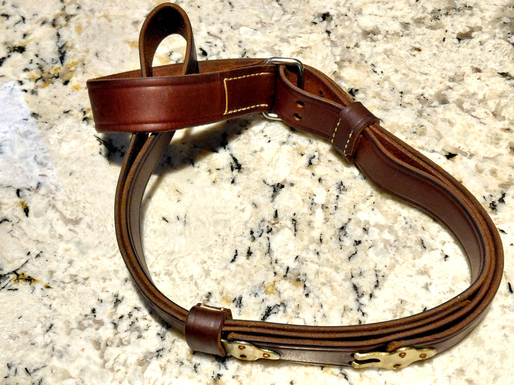 John Fields Brown Leather Military Rifle Sling