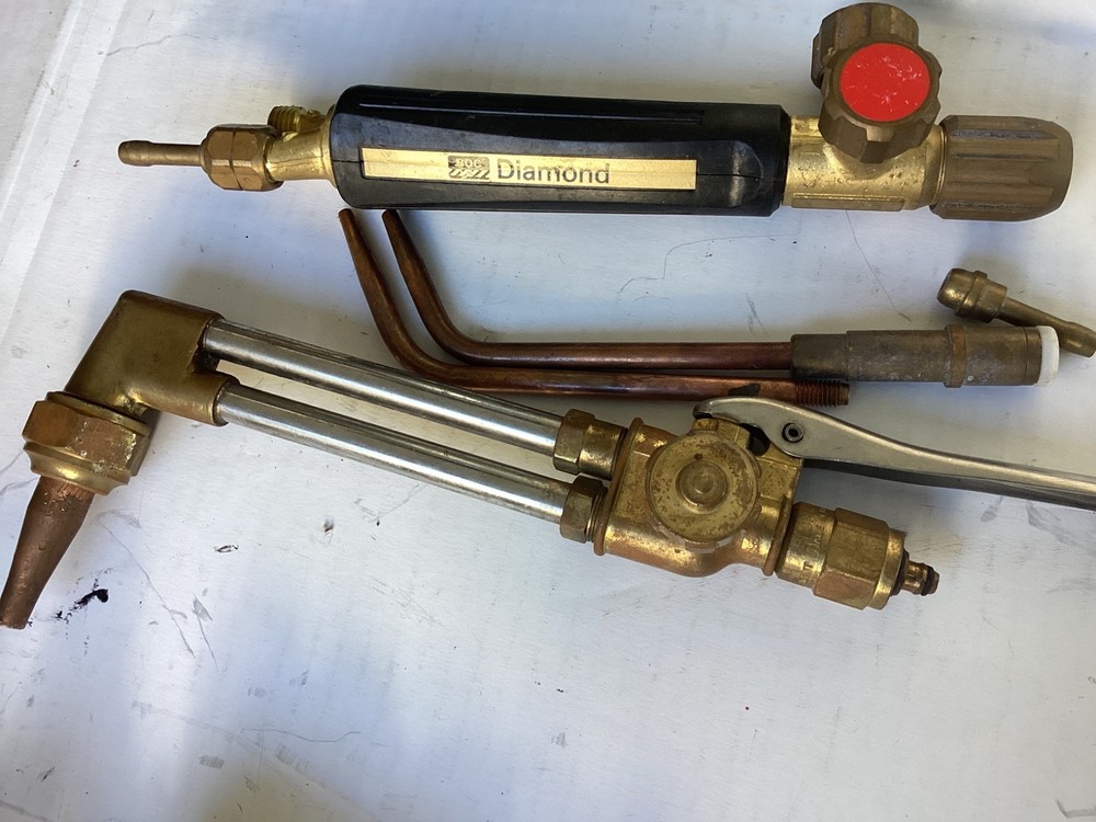 Vintage Vicrtor Oxy-Acetylene Torch Set, Gauges,