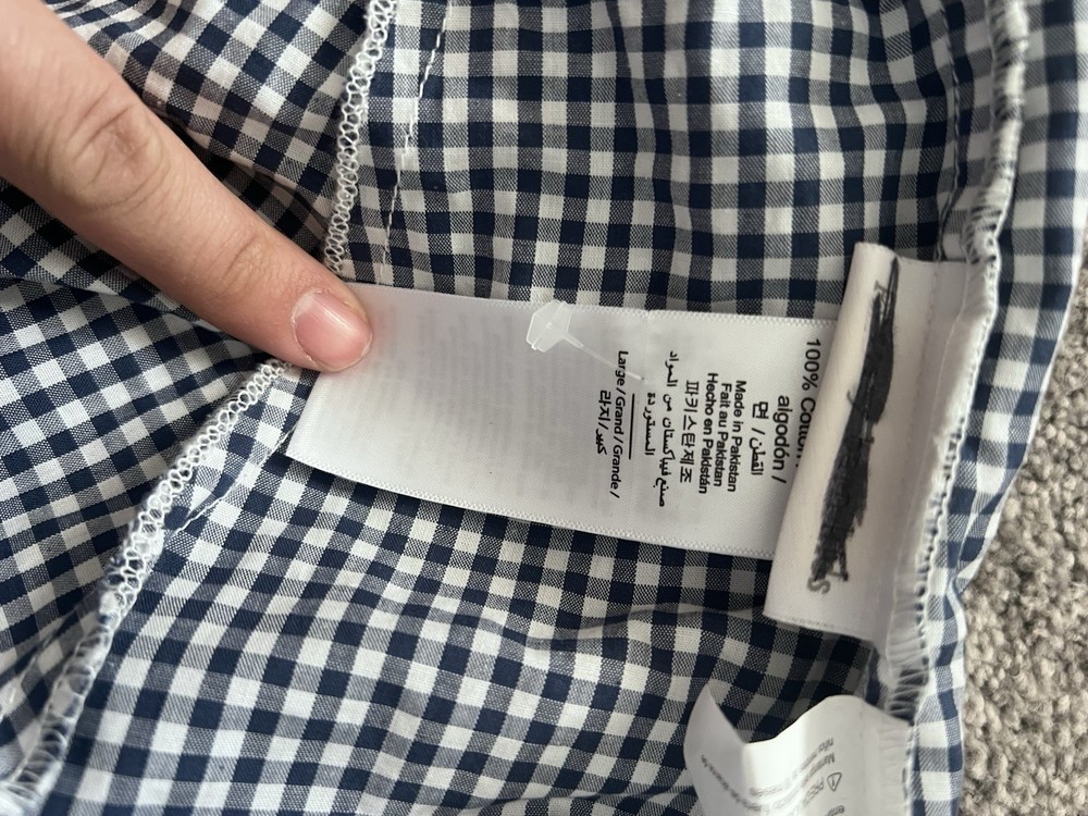 Pottery Barn Kids Large Easter Basket Liner Gingham Blue Monogrammed Jayden