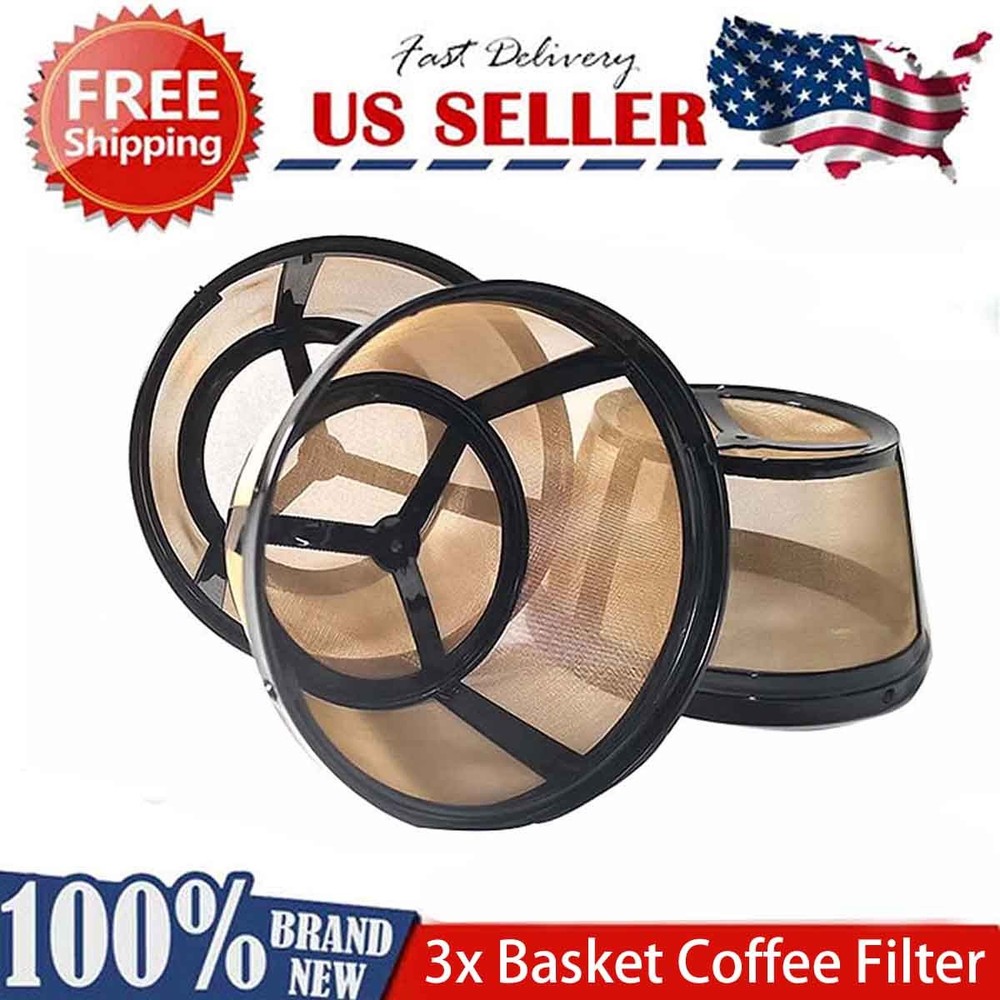 Reusable 8-12 cup basket coffee filter suitable, replaceable paper coffee filter