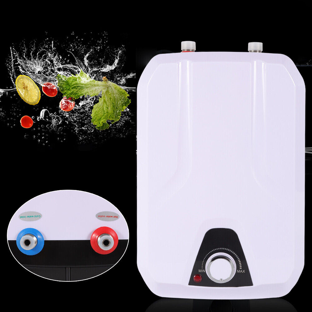 Electric Tankless Water Heater 1.5KW Mini Tank Point-Of-Use Instant Hot for RVs