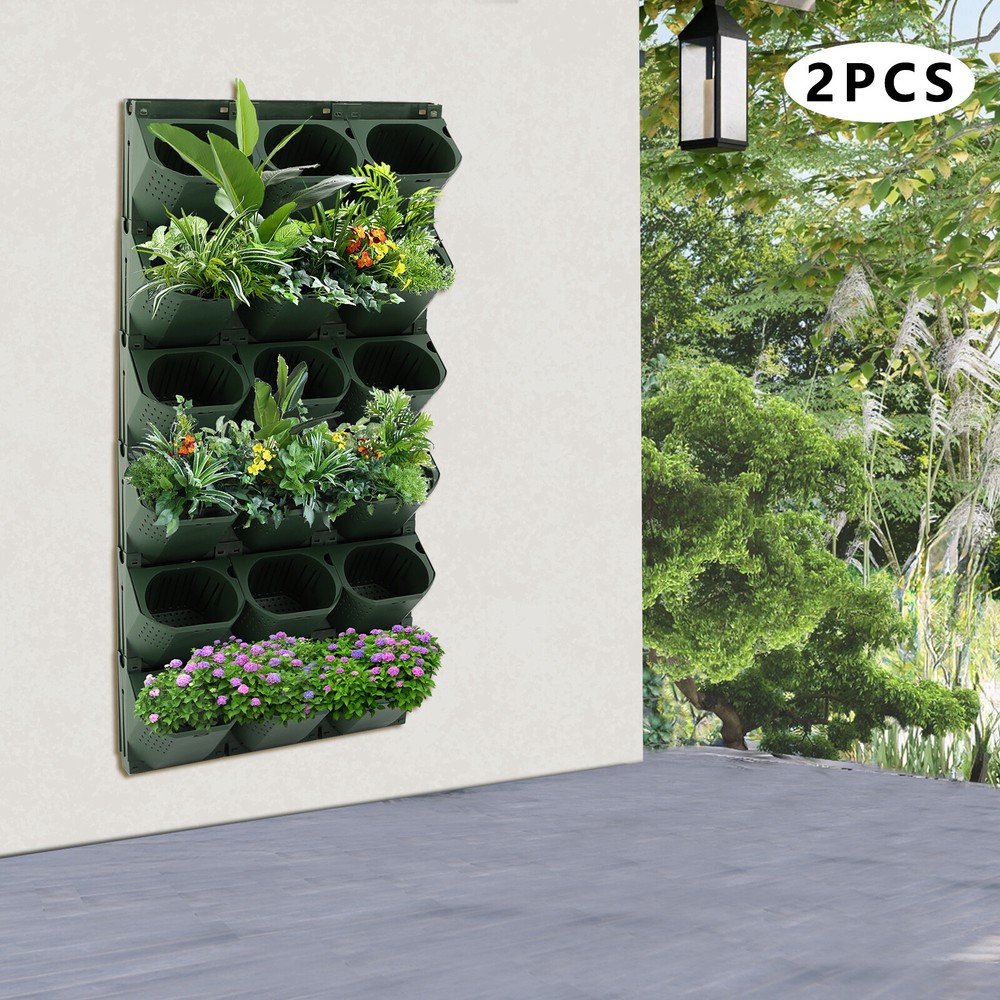 Vertical Wall Planter with 36 Pots - Space-Saving Garden Solution