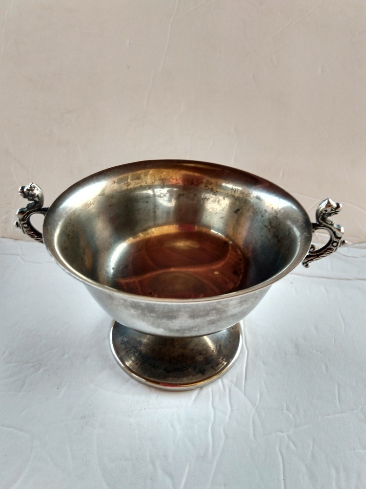 Eales 1779 Silver Plate Dragon Footed Bowl Candy Sugar