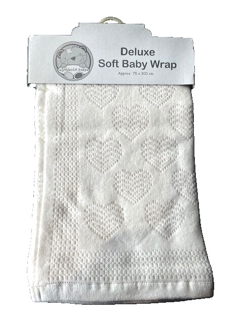 Deluxe Soft Baby Wrap Heart Design Cream