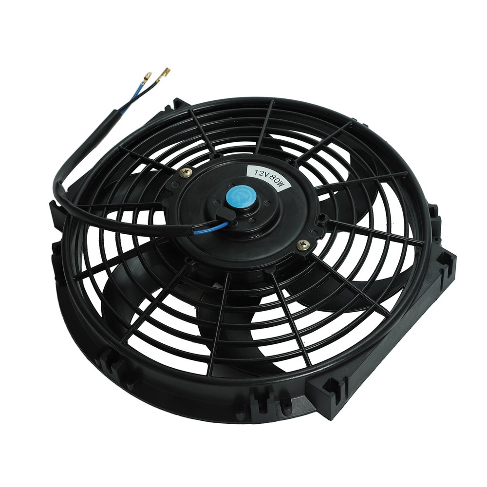 2PCS 10" Universal Radiator Slim Push Pull Fan Electric Cooling 12V Mounting Kit