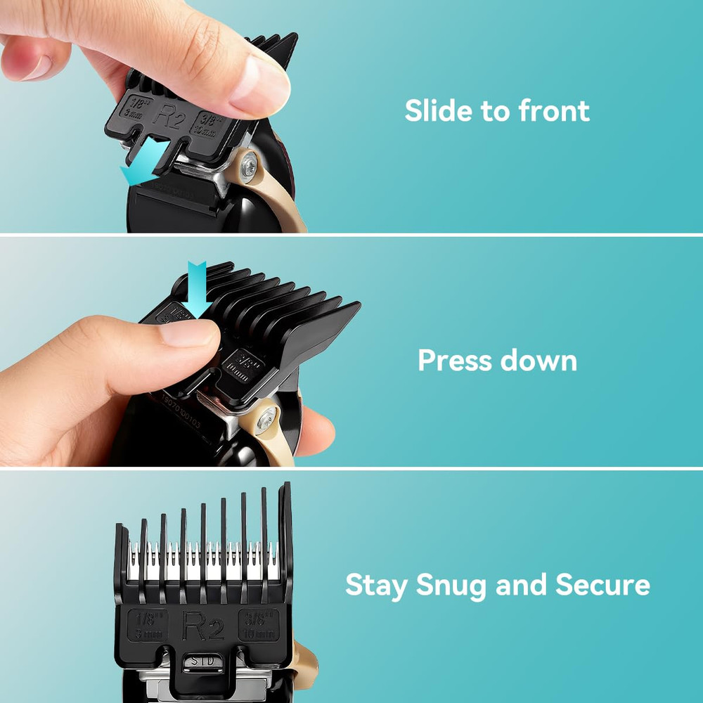 Fade Guide Set Compatible with Most Wahl Clippers, Taper Guards Replacement 4 Se