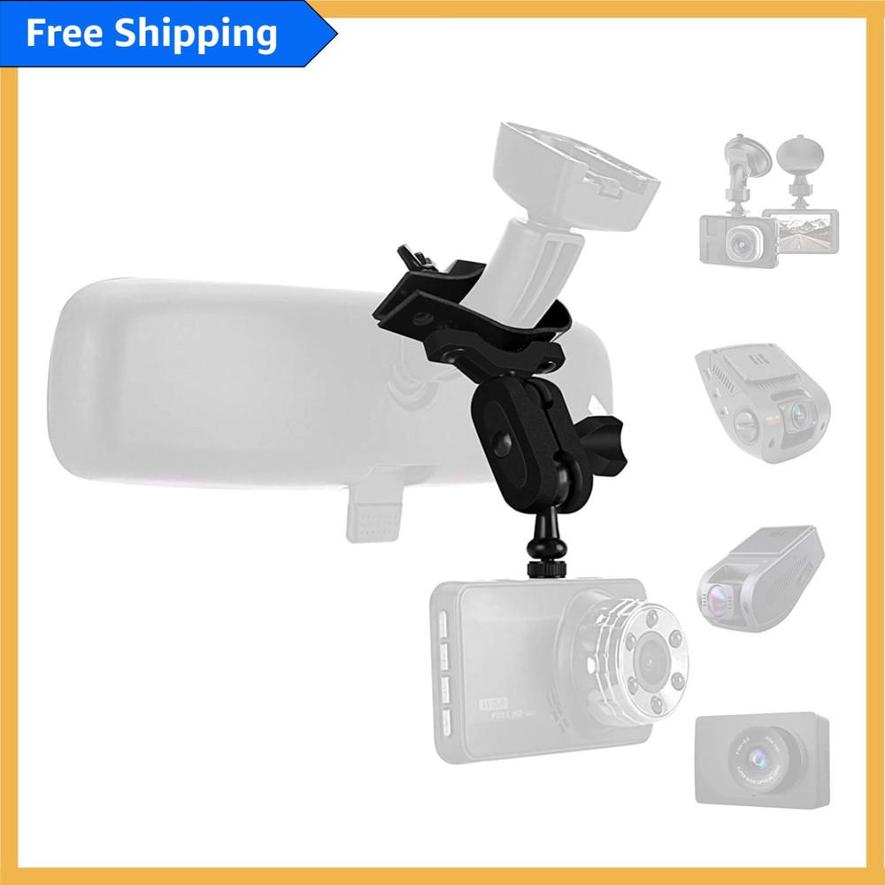 Universal Dash Cam Mirror Mount - Sturdy 16-Joint Holder for Optimal Visibility