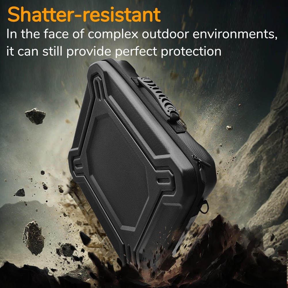 Starlink Mini Case-Durable PU Case with Custom Grooves Shoulder Strap & Handl...