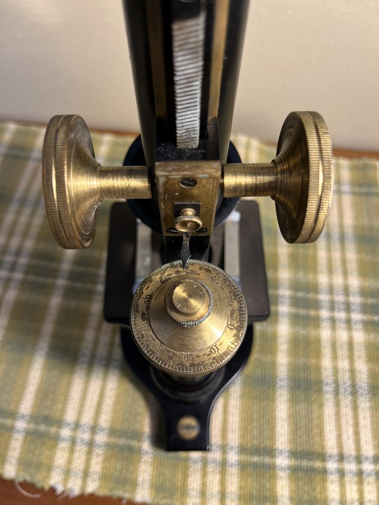 Vintage Graf Apsco Microscope with working Light c.1946