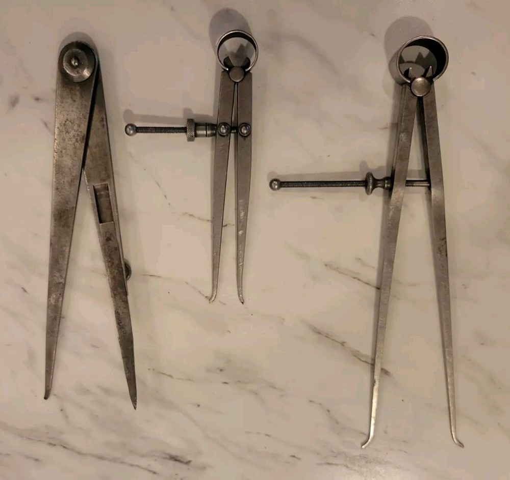 Vintage L.S. Starrett Inside Calipers & Outside Scribe