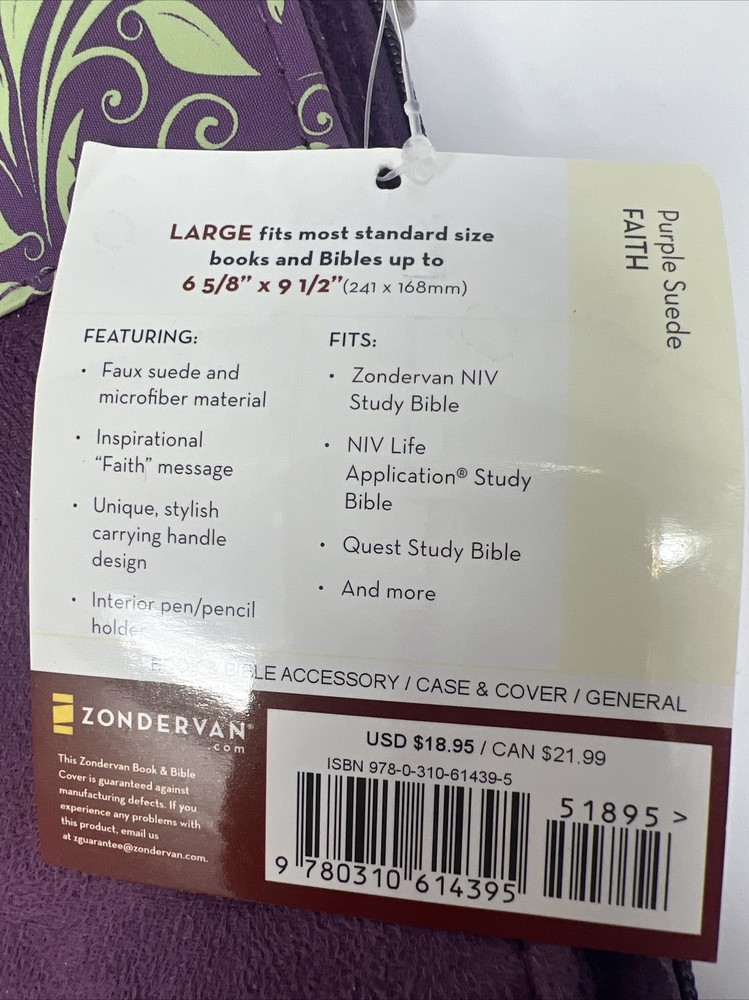 Book And Bible Cover Zips With handle Large