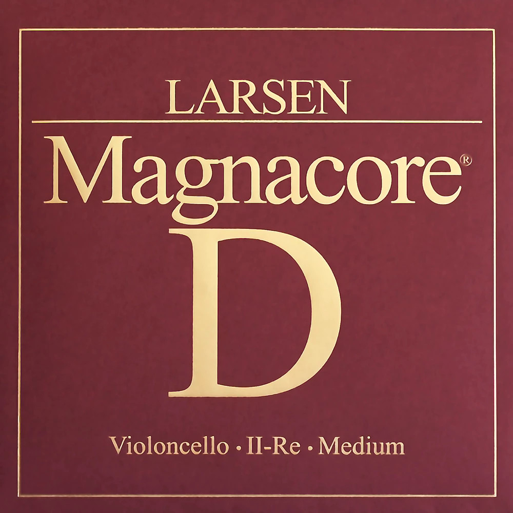 Larsen Strings Magnacore Cello D String 4/4 Size, Medium Steel, Ball End