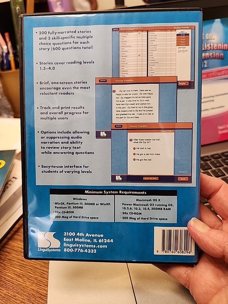 2 Linguisystems READING COMPREHENSION Speech Language Therapy CD-ROM