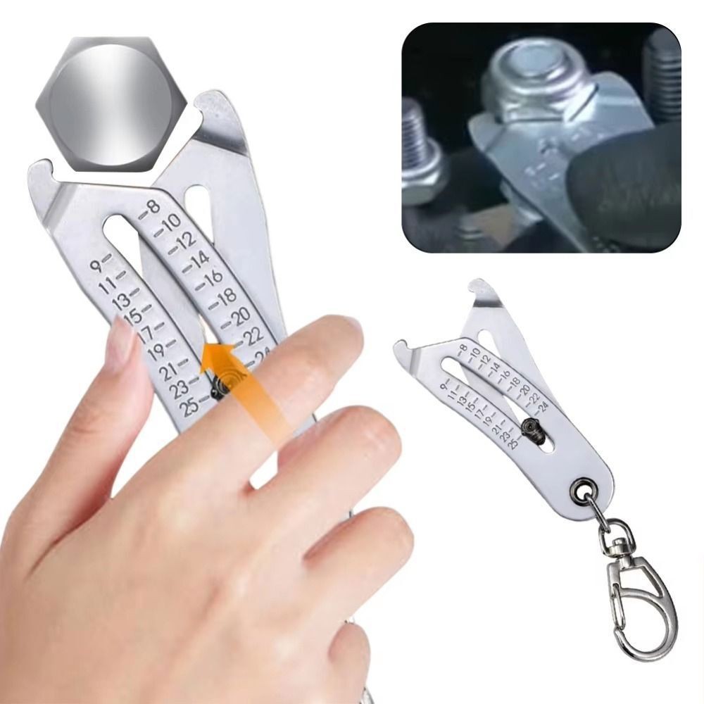 Portable Precise Thread Size Checker Keychain Bolt Size Checker Keychain Manual