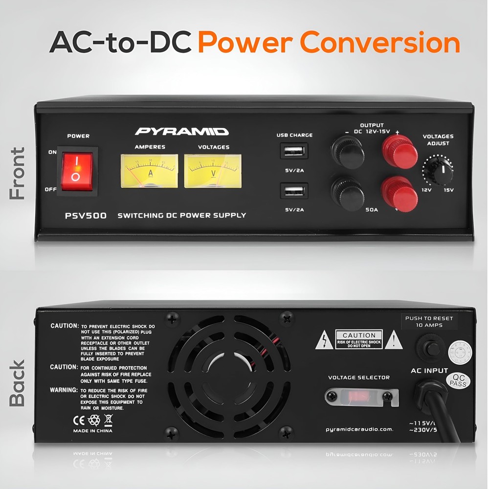 Universal Compact Bench Power Supply – Variable Linear Regulated Black 50 Amp