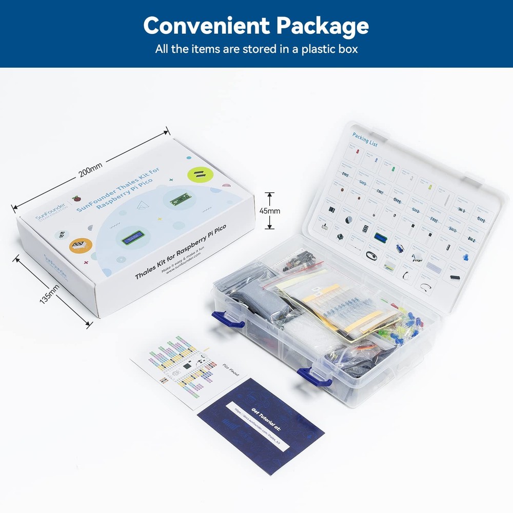 Starter Kit for Raspberry Pi Pico with 40 Projects Online Tutorials, MicroPyt...