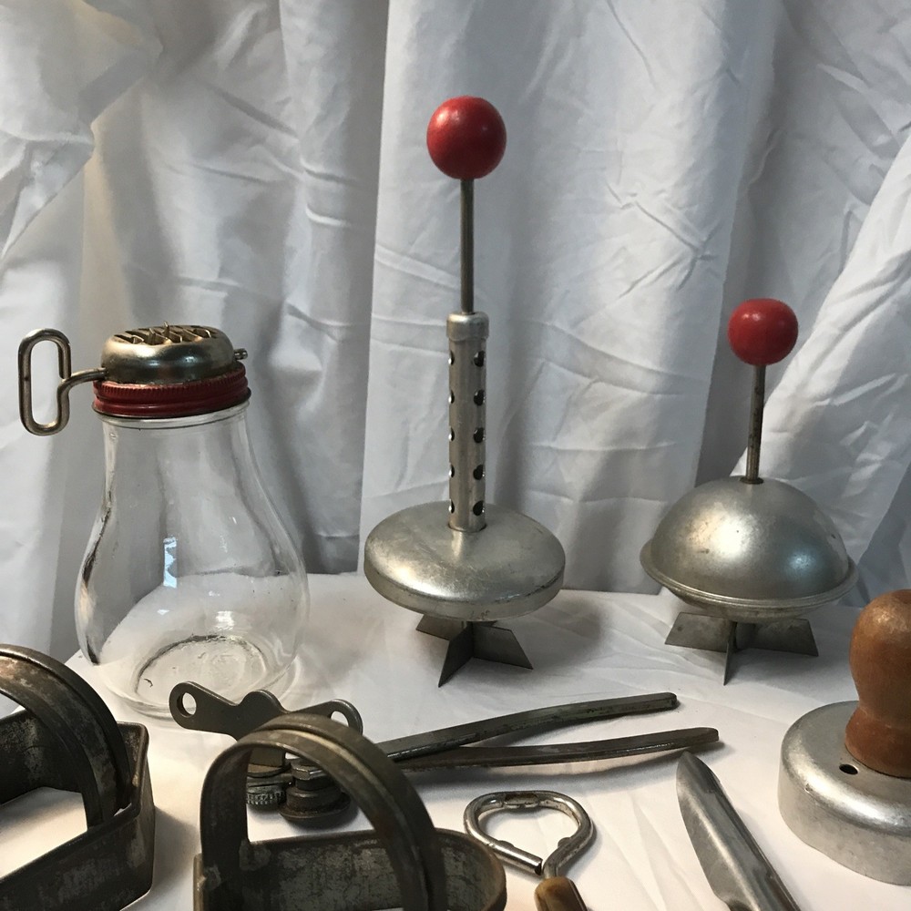 Vintage Lot Kitchen Red Handles Tools Plus Miscellaneous