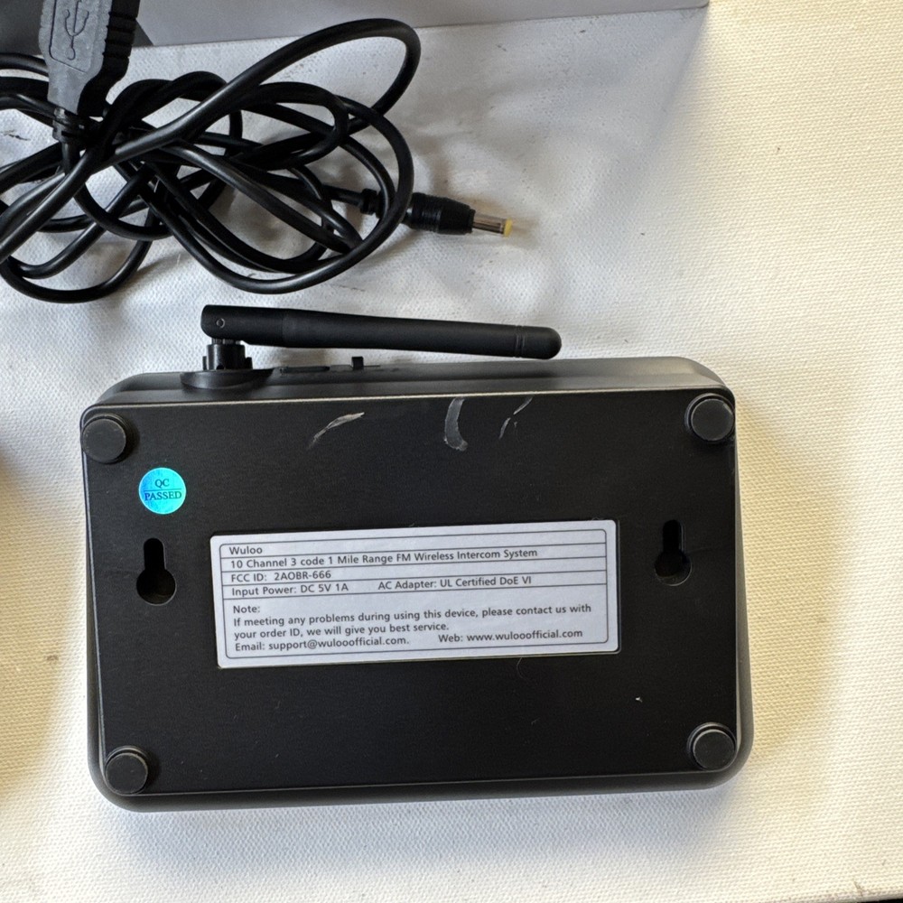 Wuloo Wireless Intercom System 2 Pack W666-P2 No Power Adapters