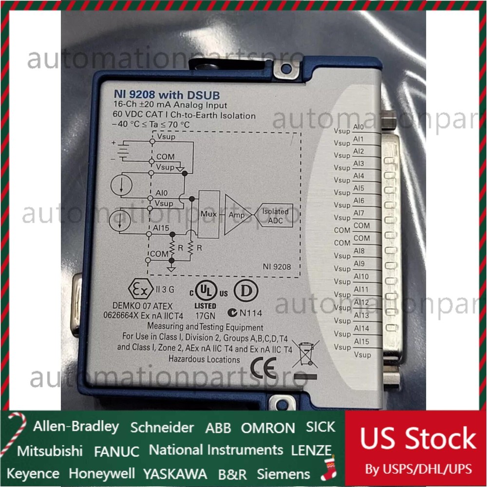 NEW National Instruments NI 9208 NI-9208 Current Input Module