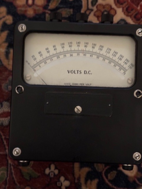 Vintage Weston Electric DC Voltmeter Zero Corrector In Leather Case 30/300