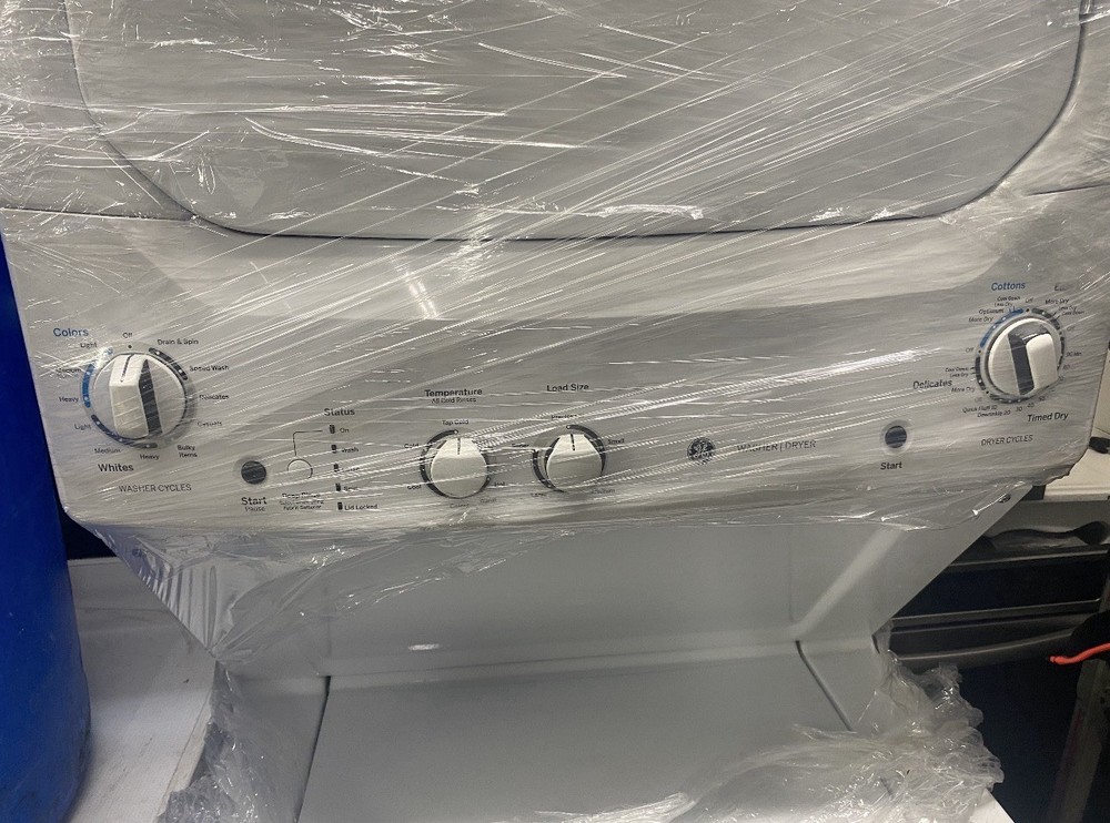 GE Gas Stackable Washer And Dryer White