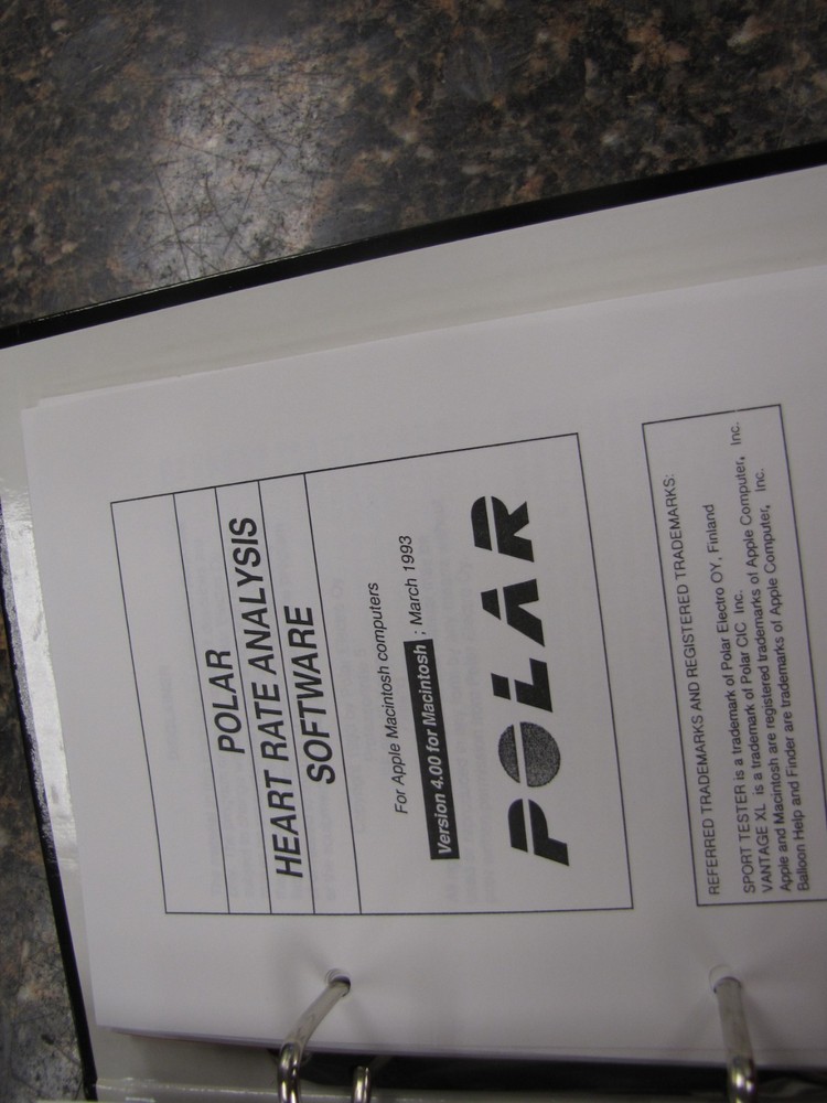 Vtg Polar Computer Interface MACINTOSH Vantage XL Software 3.5" Complete -MM22