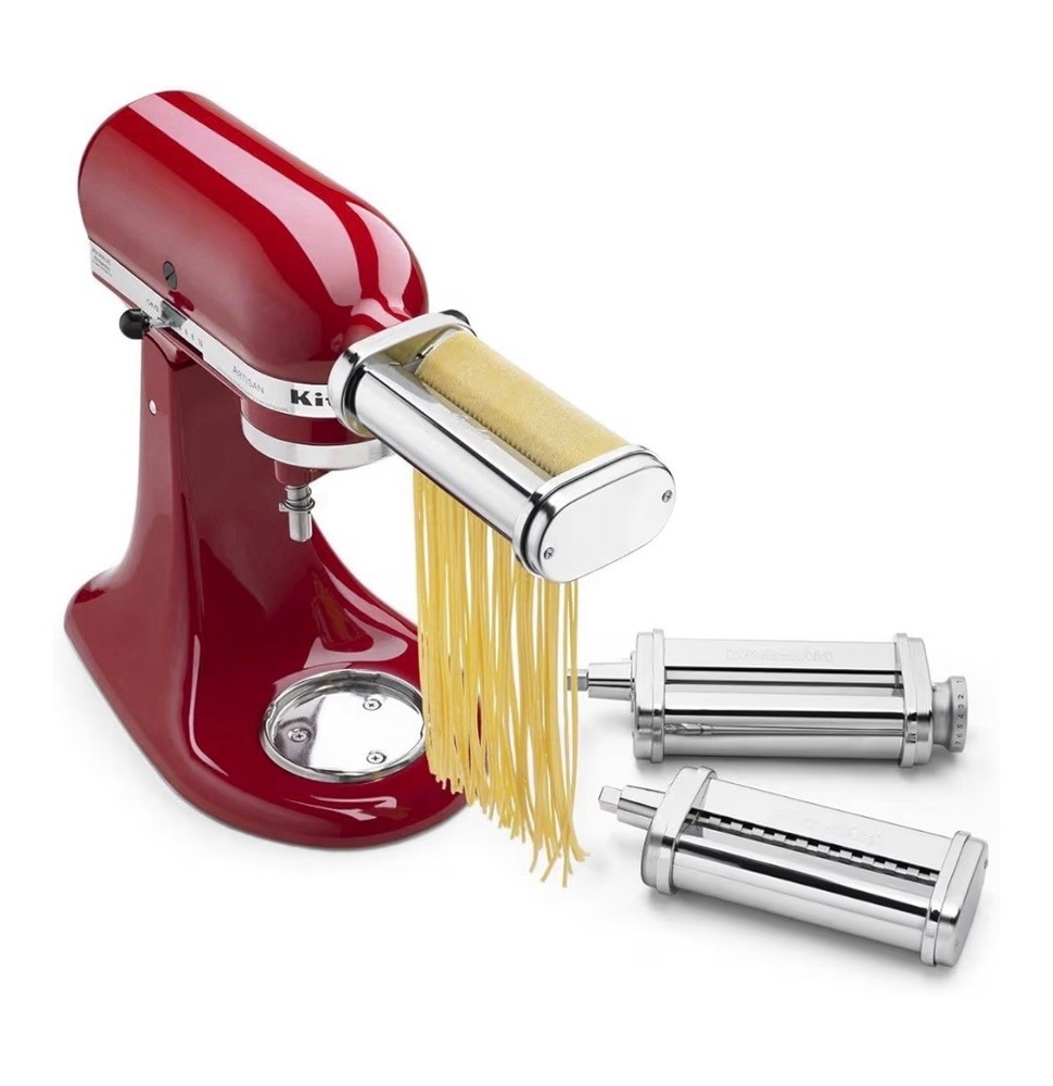 Pasta Maker Attachment Set 3-PIECE PASTA ROLLER & CUTTER SET for Kitchenaid