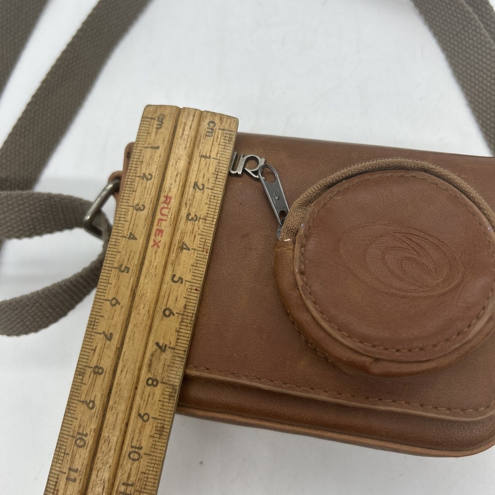Ripcurl Leather Shoulder Bag Brown Tan Digital Camera Y2K