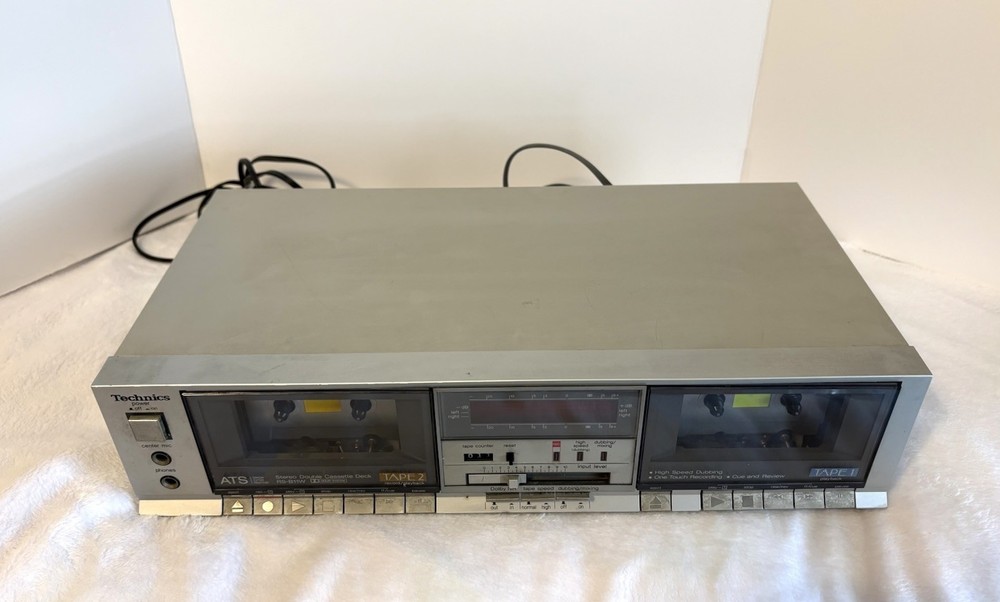 Technics Stereo Double Cassette Deck Model RS-B11-W Tested, Fully Functional