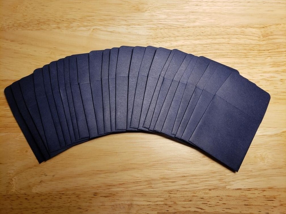 2×2 Deep Blue Archival Paper Envelopes (25 Count) Coin Envelopes, Seed Envelopes
