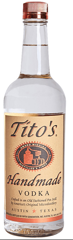 EMPTY, Tito's Vodka Glass Bottles, MULTIPLE SIZES #UPRO