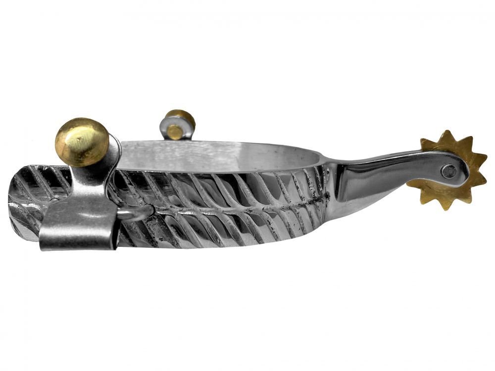 Showman Stainless Steel Engraved Spurs