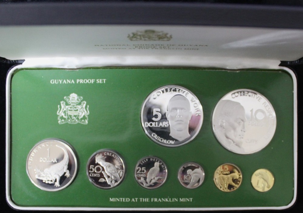 1976 Guyana SILVER Proof 8 Coin Set - 1.87 oz. SILVER