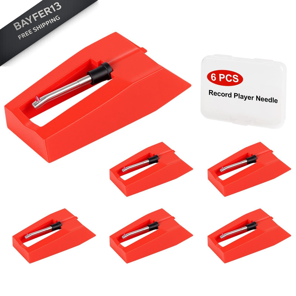 Jiomrzo 6 Pack Record Player Needle Replacement, Upgraded Vinyl Record...