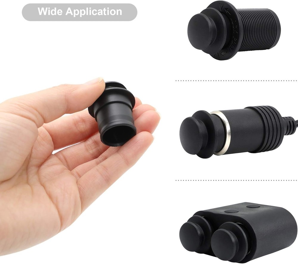 Durable 2-Pack Universal Dustproof Cigarette Lighter Covers for Auto Safety
