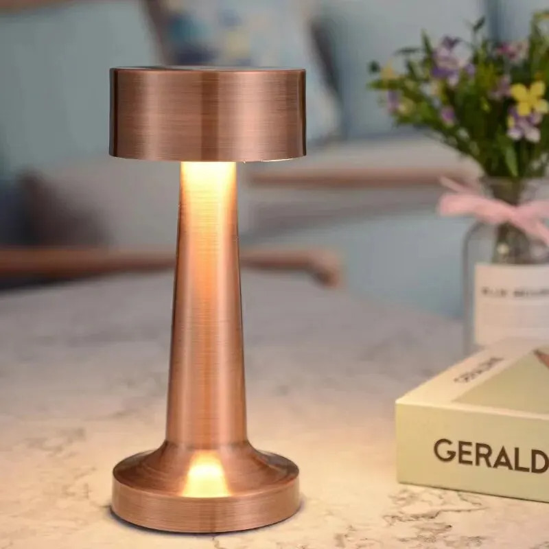 LED Table Light 3 Color Retro Coffee Table Lamp Touch Bar Desktop Decorative