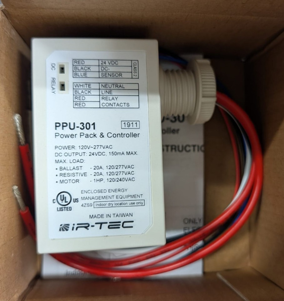 IR-TEC PPU-301 , Power Pack & Controller , 24VDC , 120/277VAC , NEW IN BOX