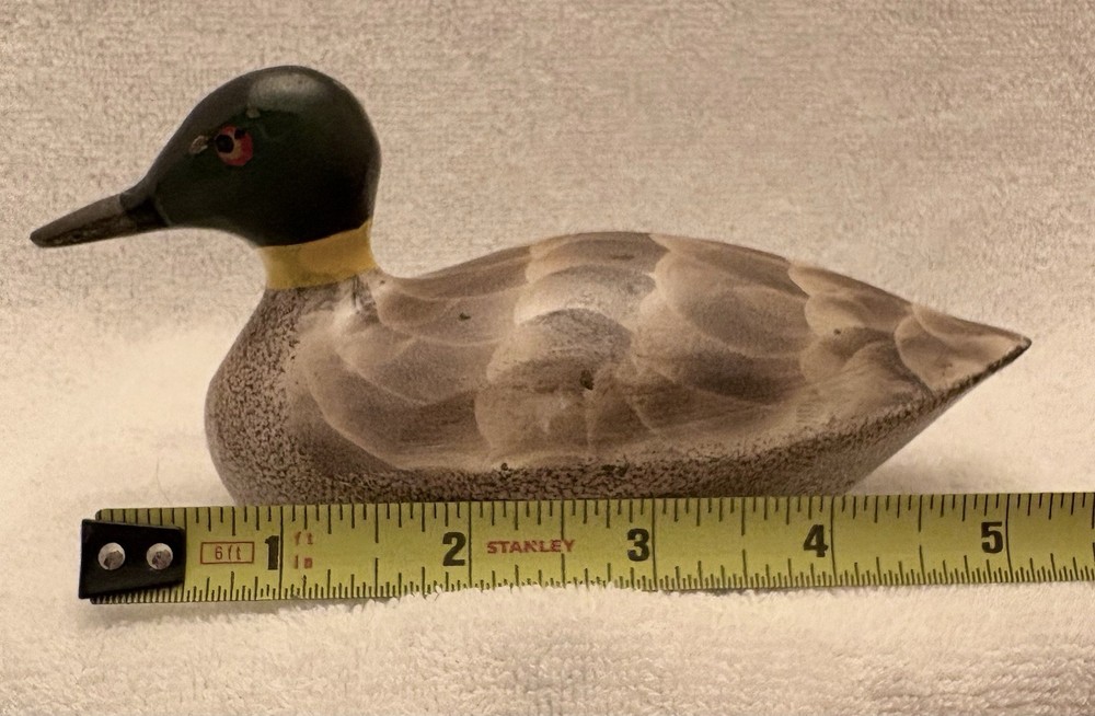 Antique Cast Iron Duck Collar 5" Painted