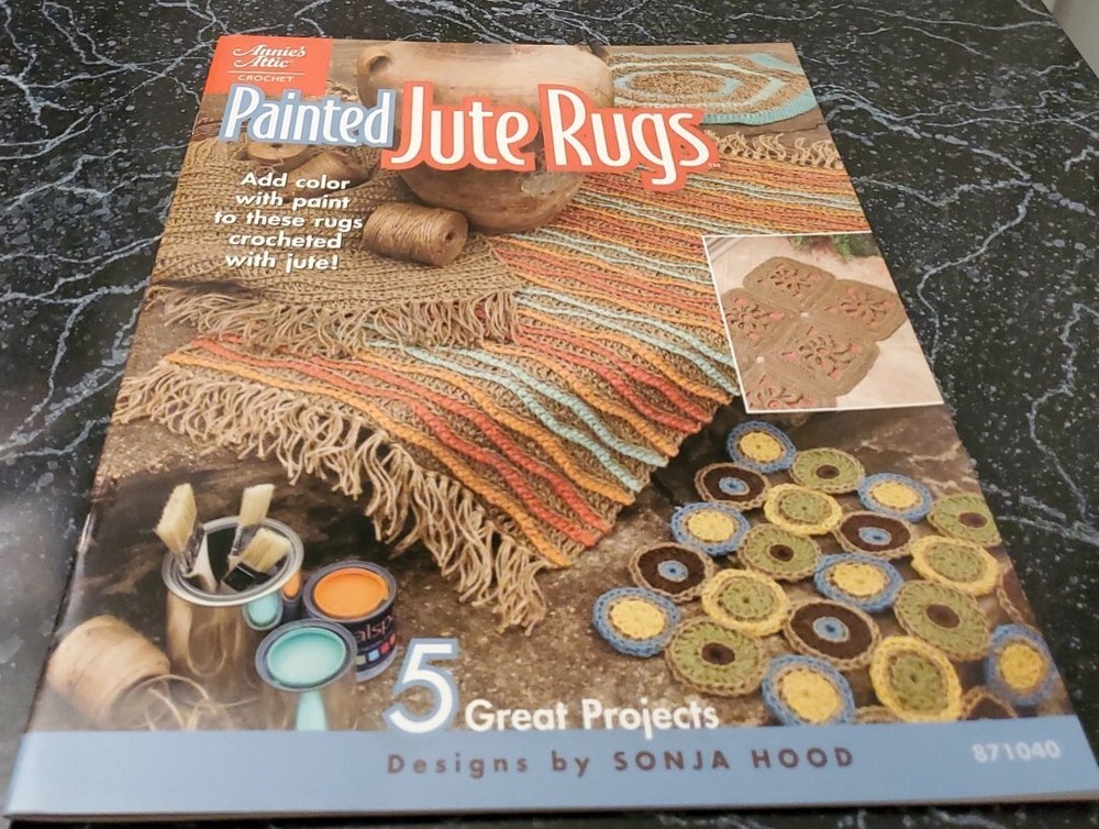 AK2 ANNIE'S ATTIC 2010, PAINTED JUTE RUGS CROCHET PATTERN LEAFLET