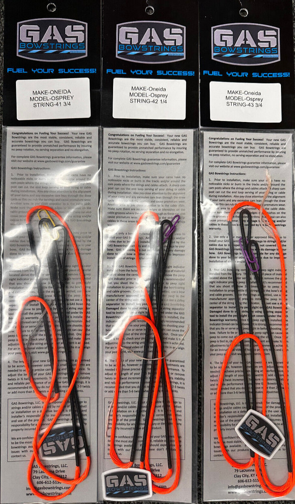NEW ONEIDA OSPREY Custom String Oneida Black Eagle Talon Bow Bowstrings ORANGE
