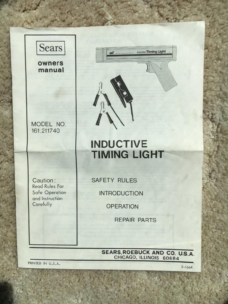 Vintage Sears Craftsman Inductive Timing Light