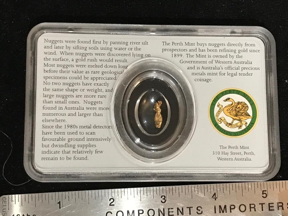 Australian Gold Nugget Certificate of Authenticity Perth Mint