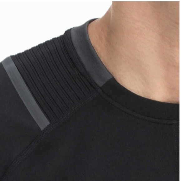 spyder men's active long sleeve tee t-shirt black select size