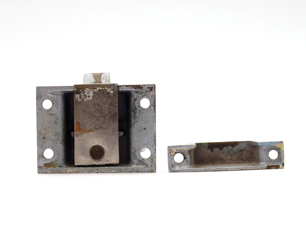 Vintage Nickel Plated Brass Cabinet Latch
