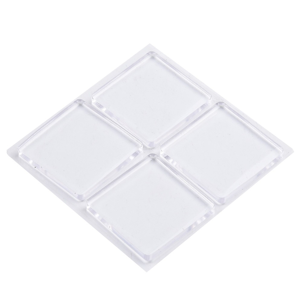 Washing Machine Pad Mat Set Transparent Silicone 4pcs for Shock Absorption