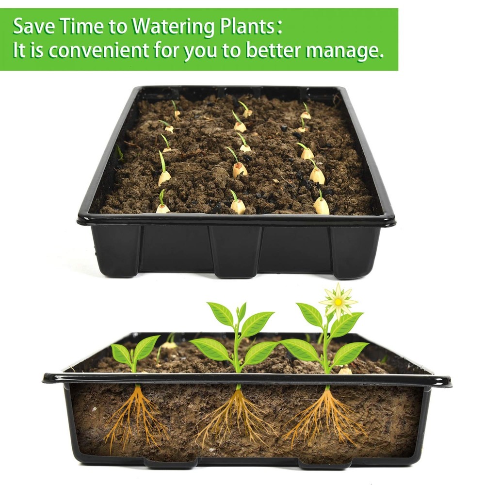 10Pack Seed Starter Tray Reusable Plastic Plant Seedling Starter Trays Thickened